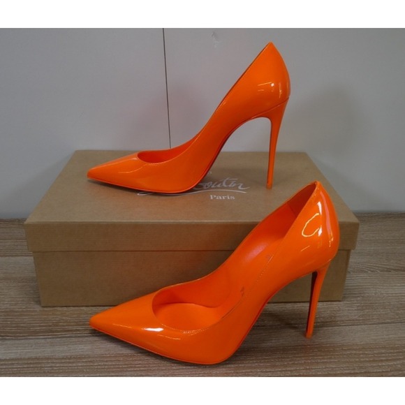 Christian Louboutin Shoes - Christian Louboutin So Kate 120 Patent Leather Lin Fluo Orange Size 36.5 - NEW